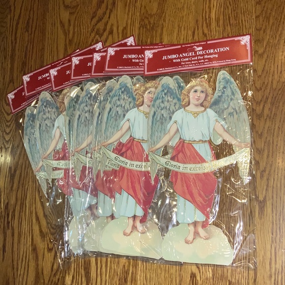 Christmas Gloria in Excelsis Deo by Shackman Angel Victorian Style Lot of 6 #B6 - Picture 1 of 6